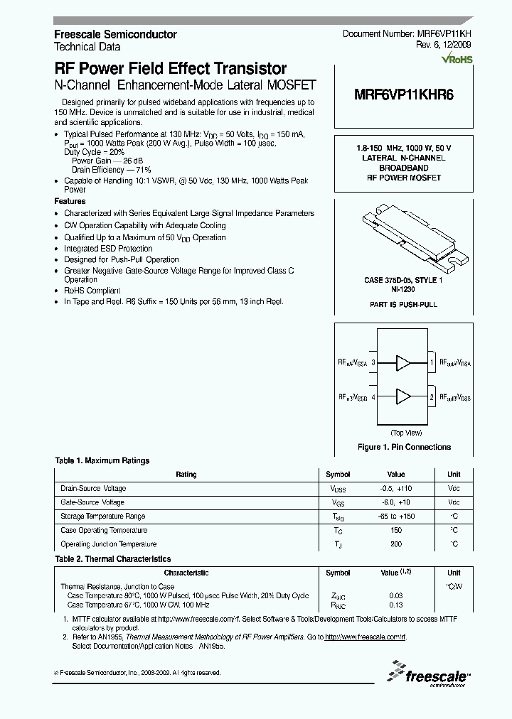 MRF6VP11KHR609_4795014.PDF Datasheet
