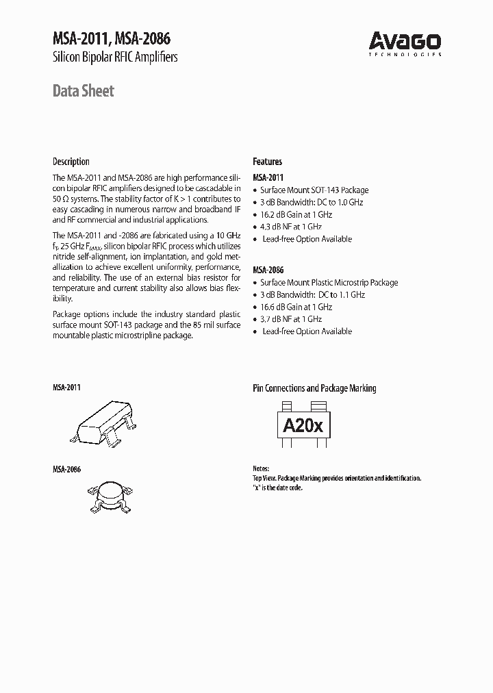 MSA-2011_4304300.PDF Datasheet