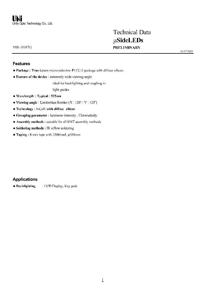 MSL-510ITG_4202898.PDF Datasheet