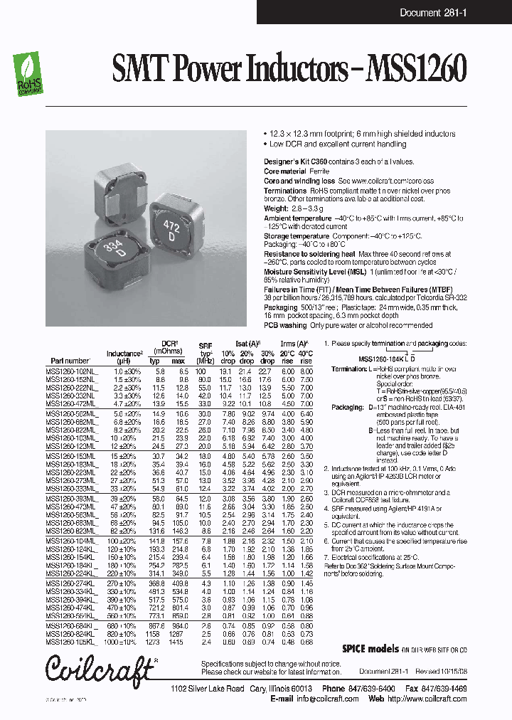 MSS1260-102NL_4567674.PDF Datasheet