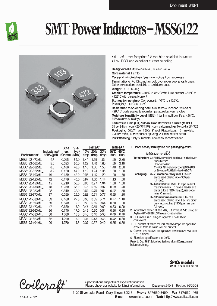 MSS6122-822ML_4545623.PDF Datasheet