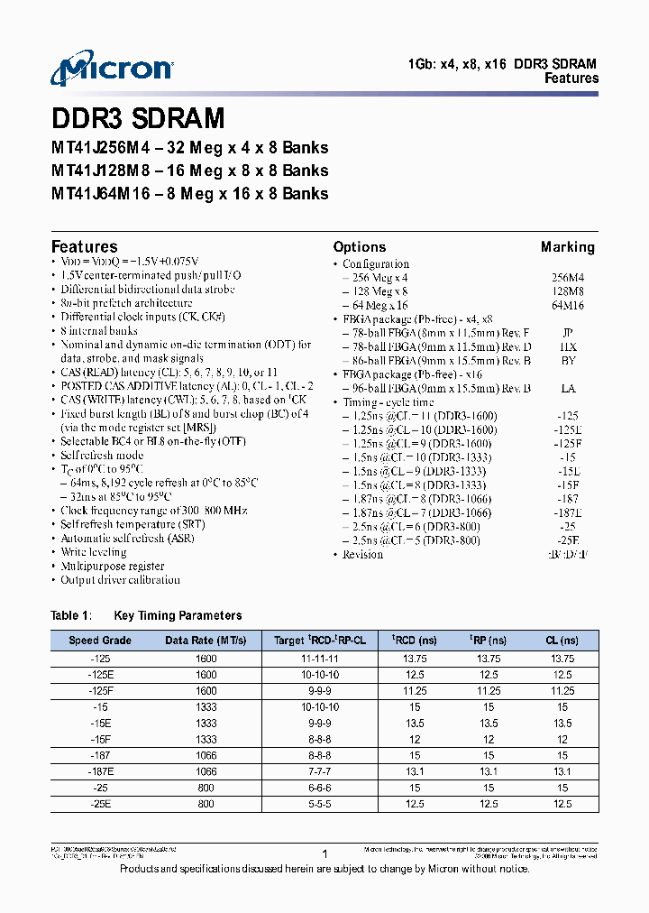 MT41J128M8_4237942.PDF Datasheet