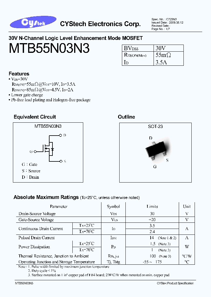 MTB55N03N3_4581841.PDF Datasheet