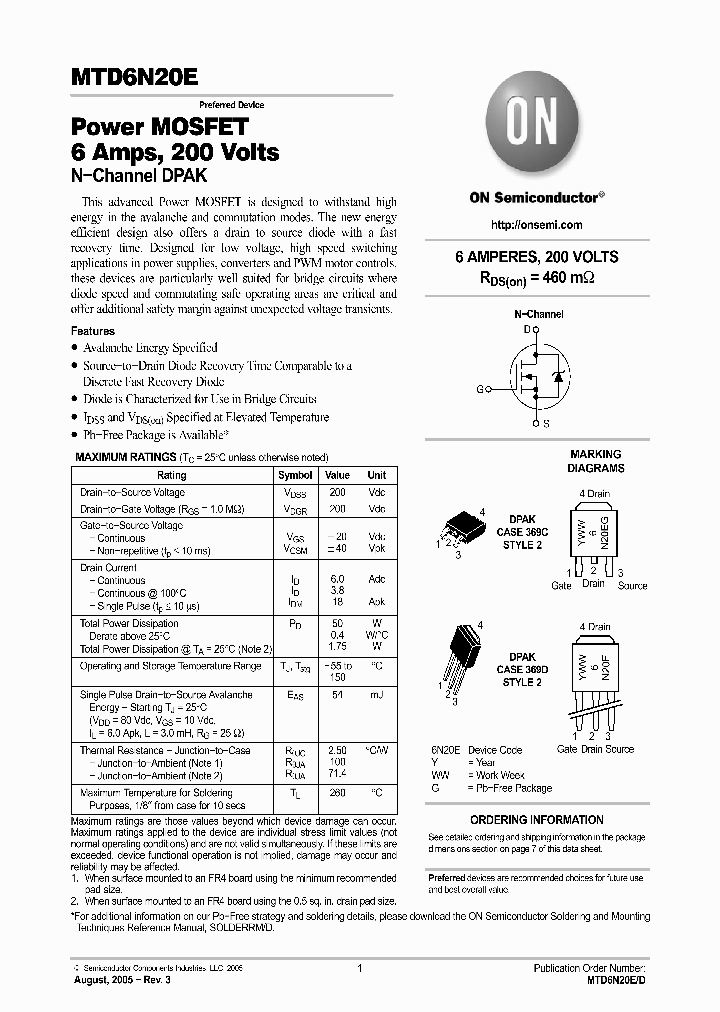 MTD6N20E_4665387.PDF Datasheet