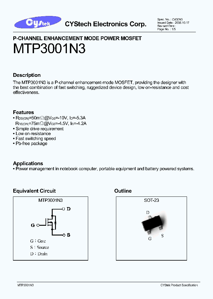 MTP3001N3_4694960.PDF Datasheet