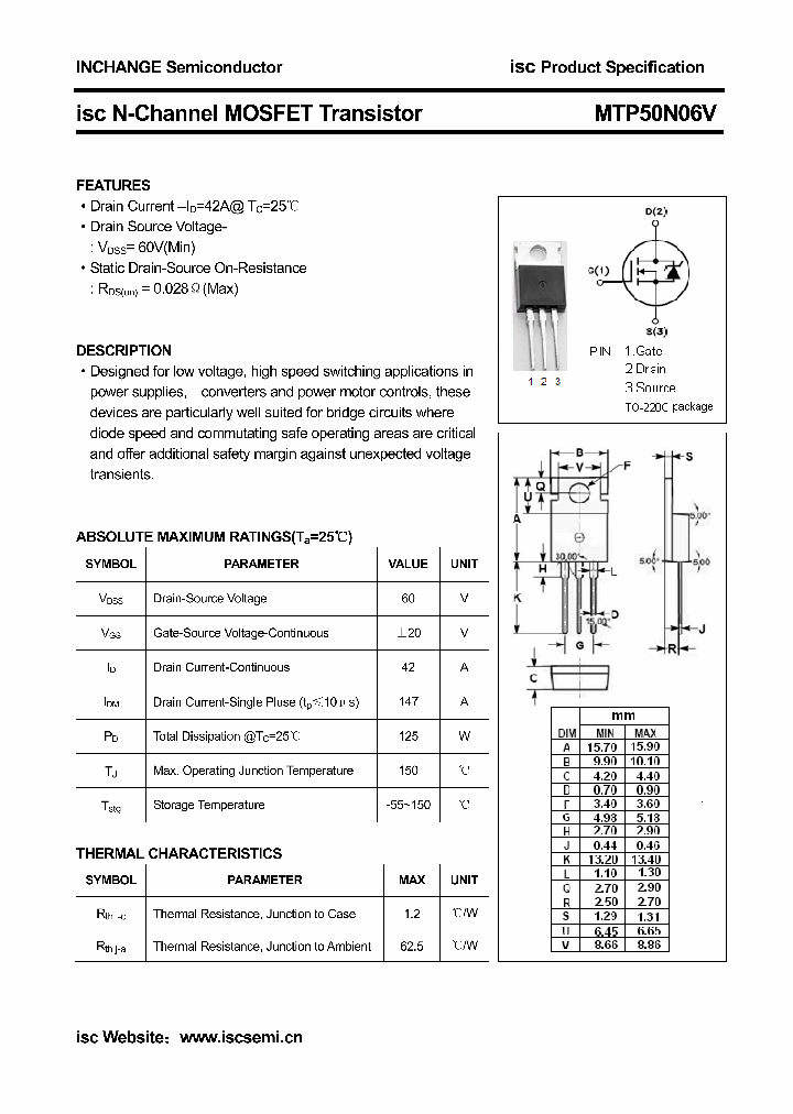 MTP50N06V_4305705.PDF Datasheet