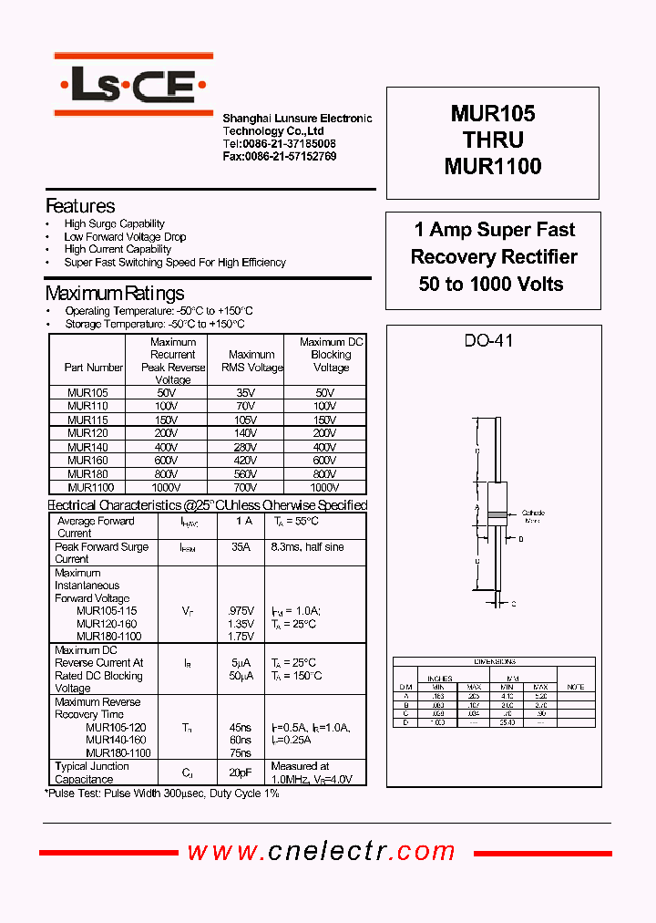 MUR140_4509159.PDF Datasheet