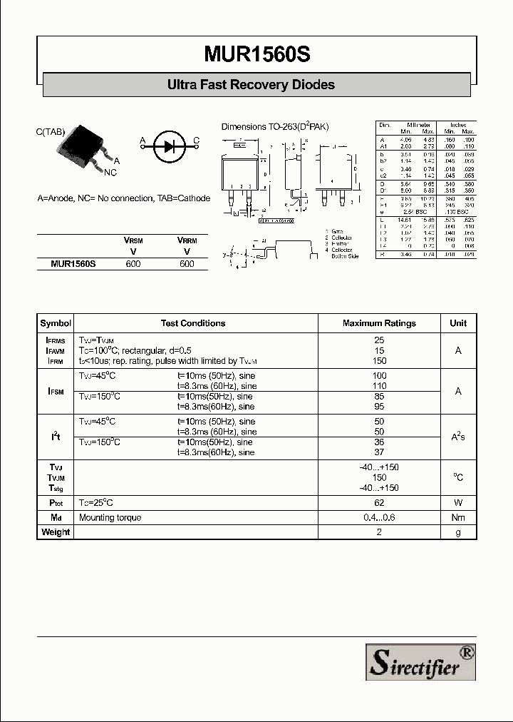 MUR1560S_4202360.PDF Datasheet