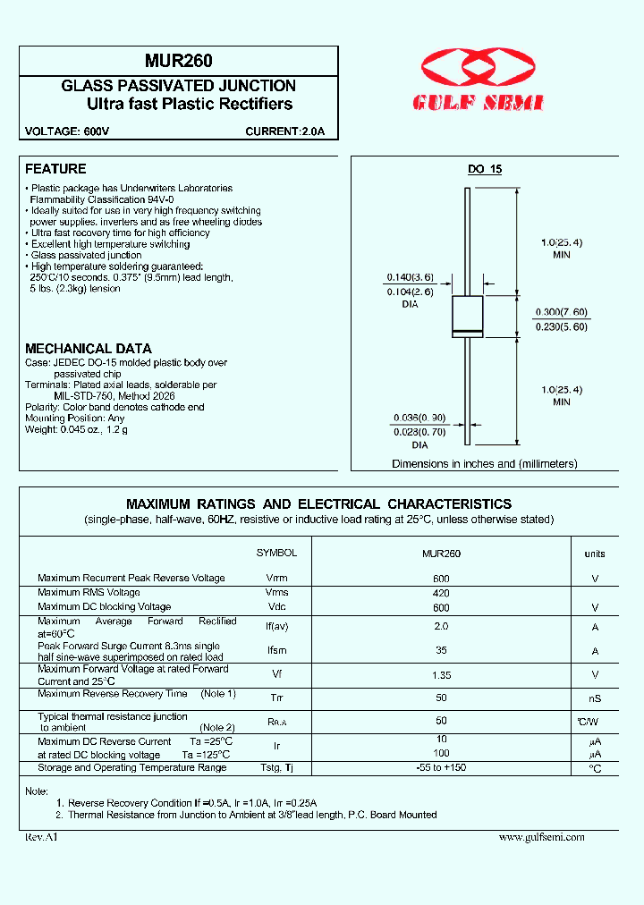 MUR260_4619482.PDF Datasheet