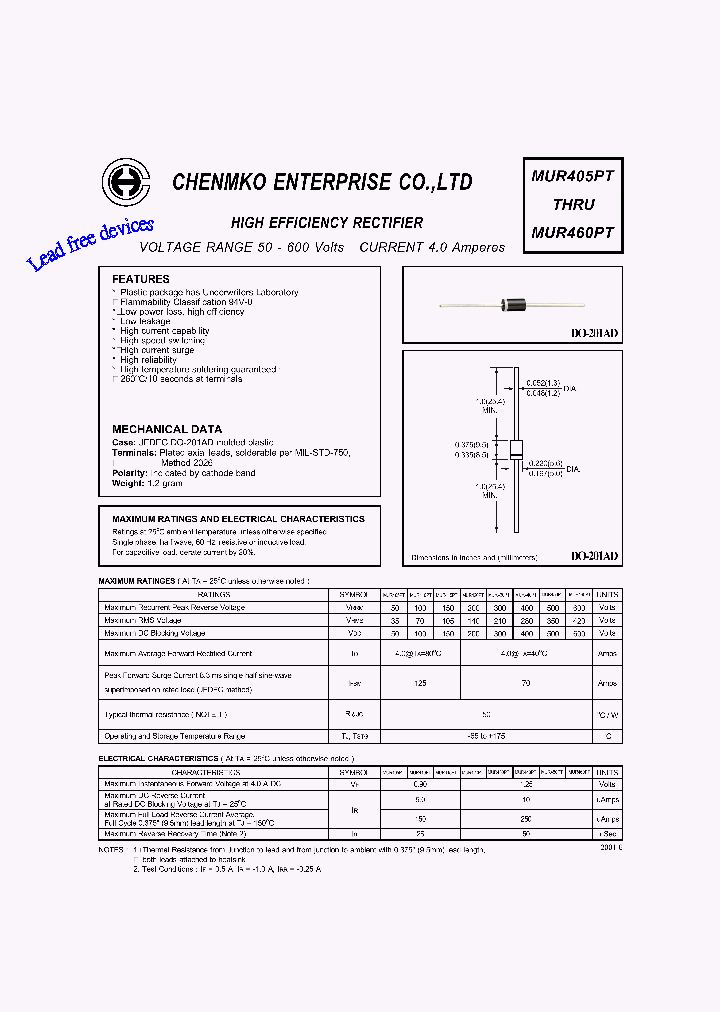 MUR405PT_4448477.PDF Datasheet
