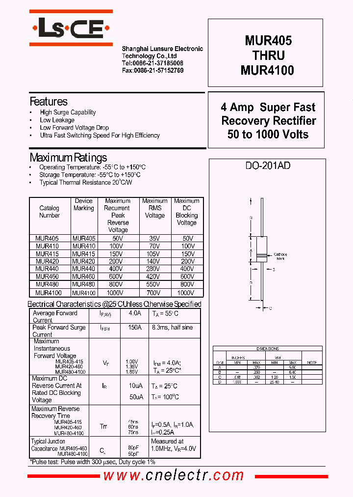 MUR410_4520008.PDF Datasheet