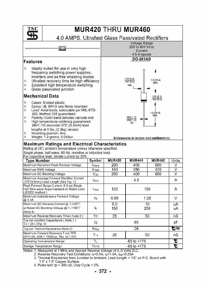 MUR460_4237792.PDF Datasheet