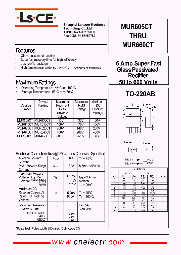 MUR605CT_4521665.PDF Datasheet