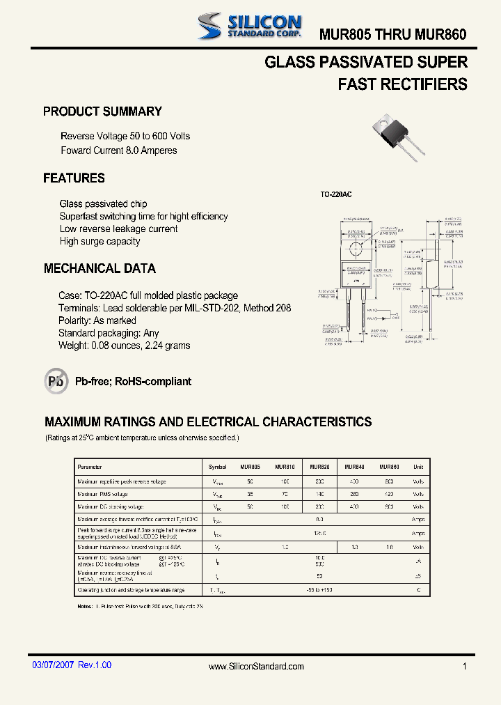 MUR860_4547962.PDF Datasheet