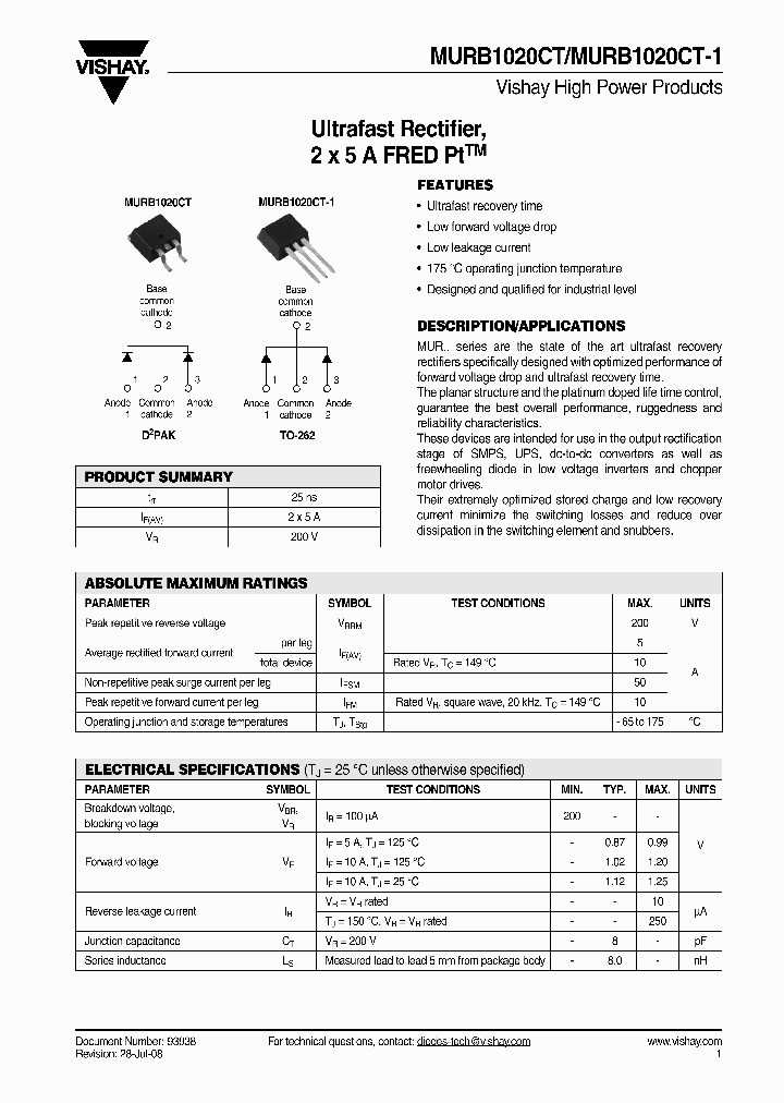 MURB1020CT_4256535.PDF Datasheet