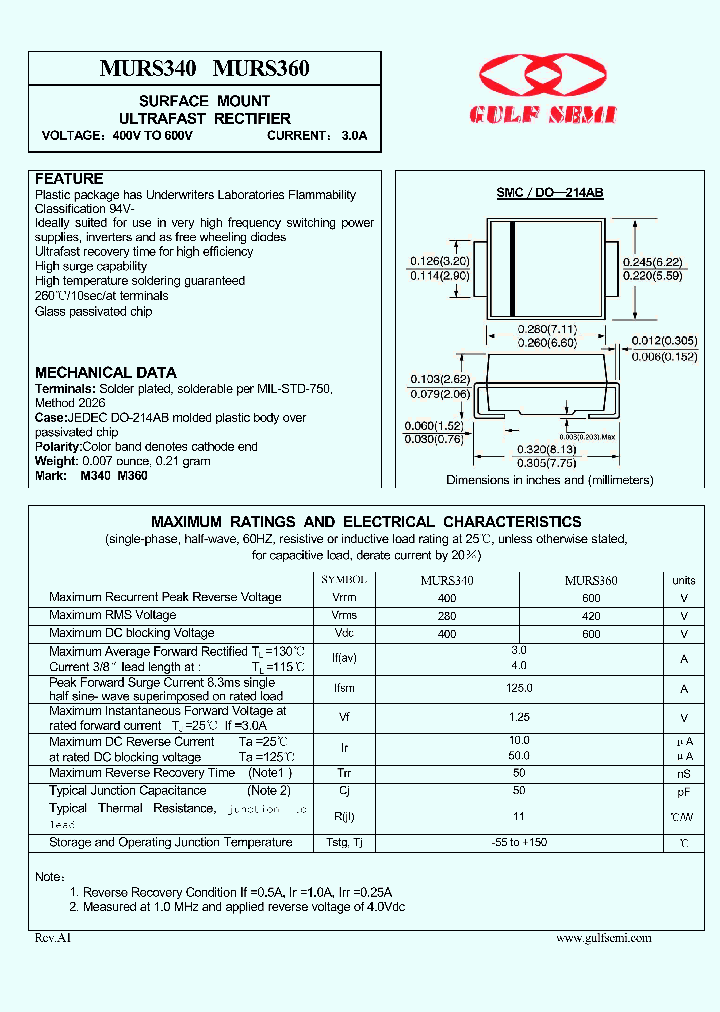 MURS340_4619502.PDF Datasheet