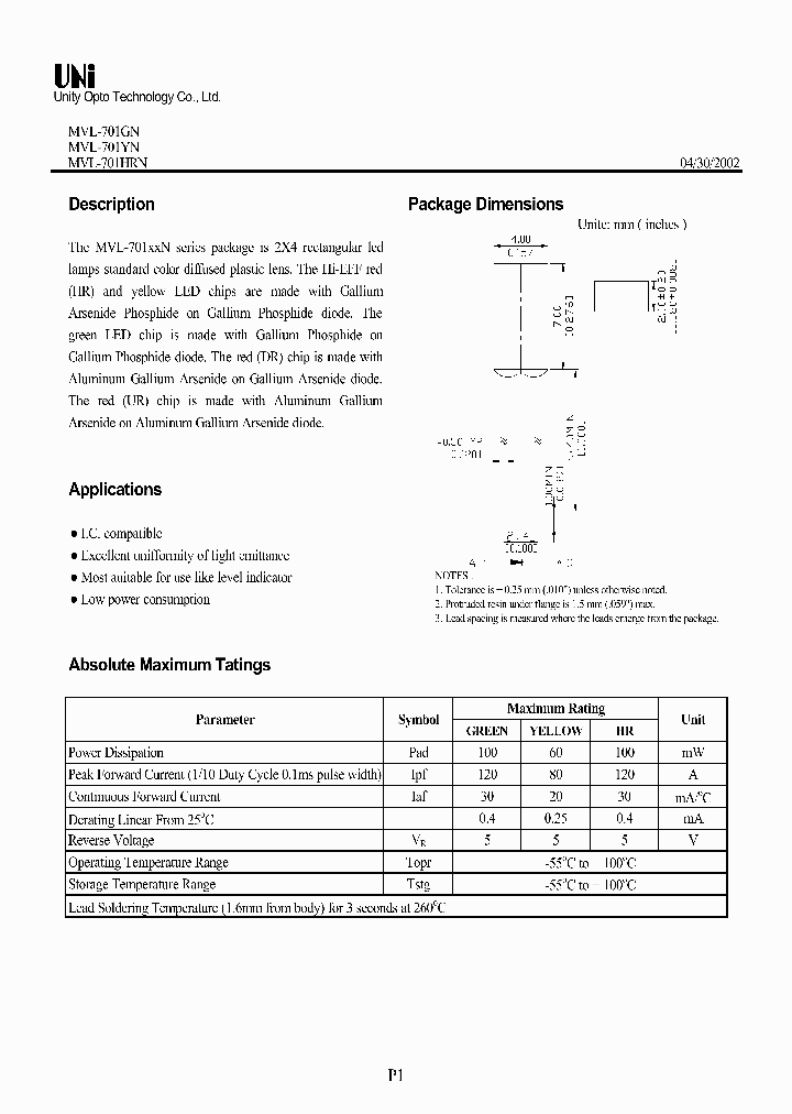 MVL-701HRN_4212732.PDF Datasheet