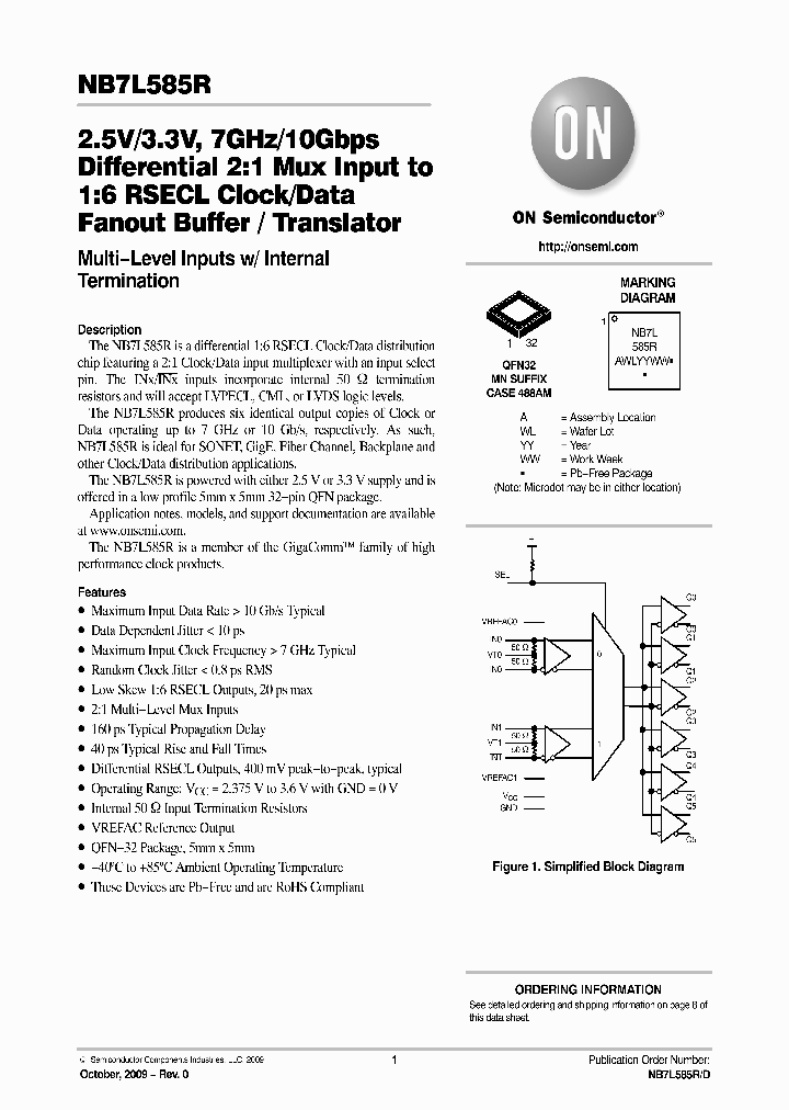 NB7L585R_4620312.PDF Datasheet