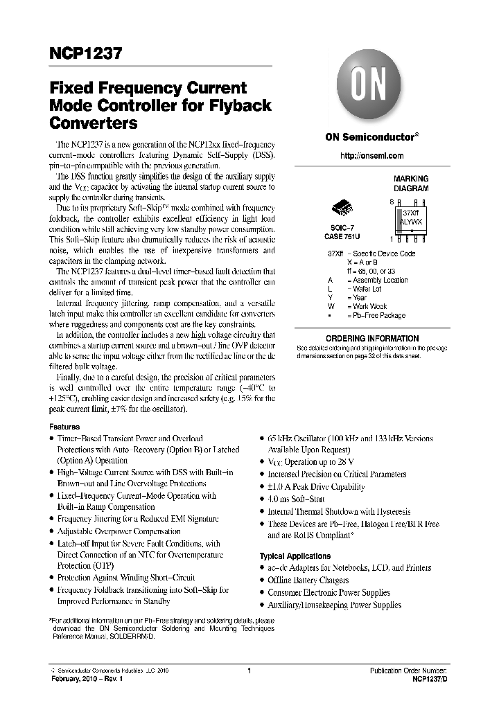 NCP1237AD65R2G_4540165.PDF Datasheet