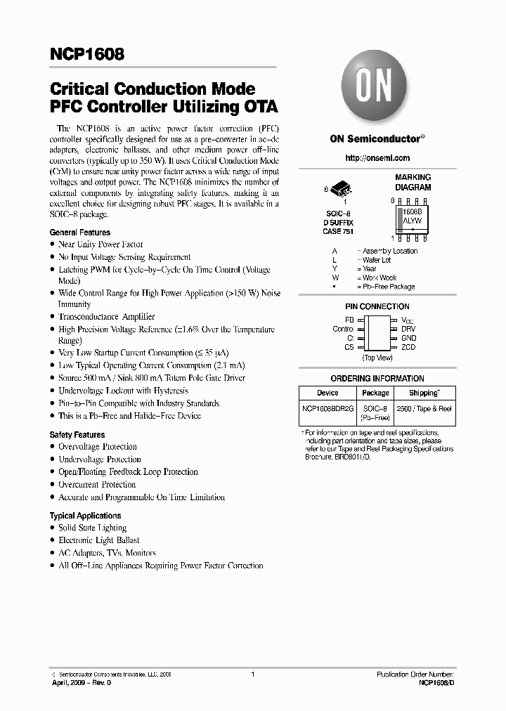 NCP1608_4532357.PDF Datasheet