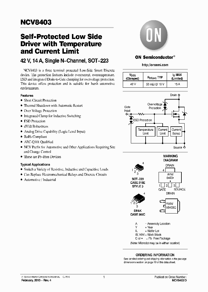 NCV8403STT1G_4727487.PDF Datasheet