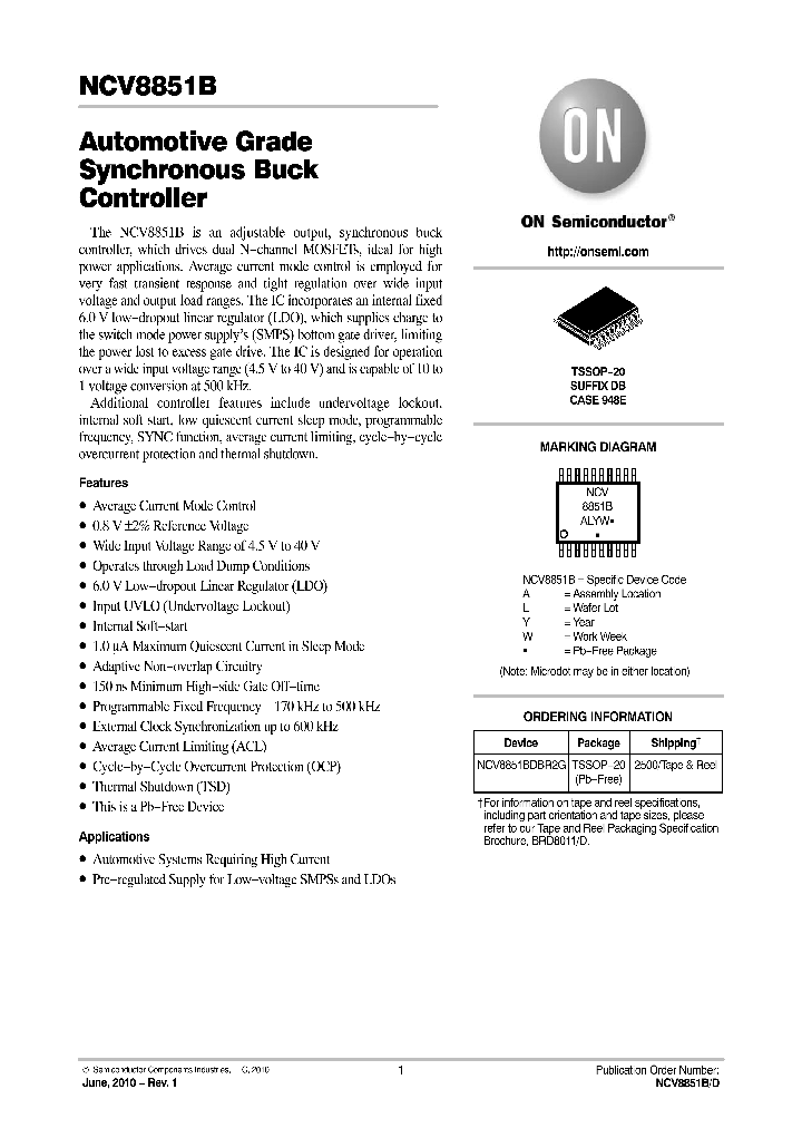 NCV8851BDBR2G_4703491.PDF Datasheet