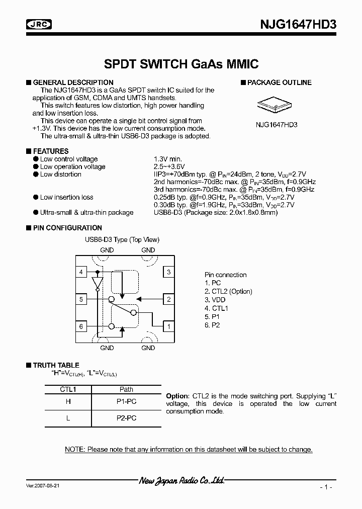 NJG1647HD3_4285474.PDF Datasheet