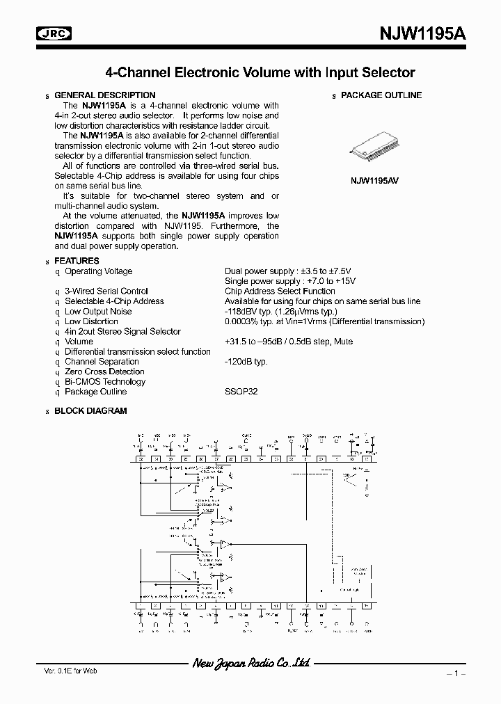 NJW1195A_4800999.PDF Datasheet