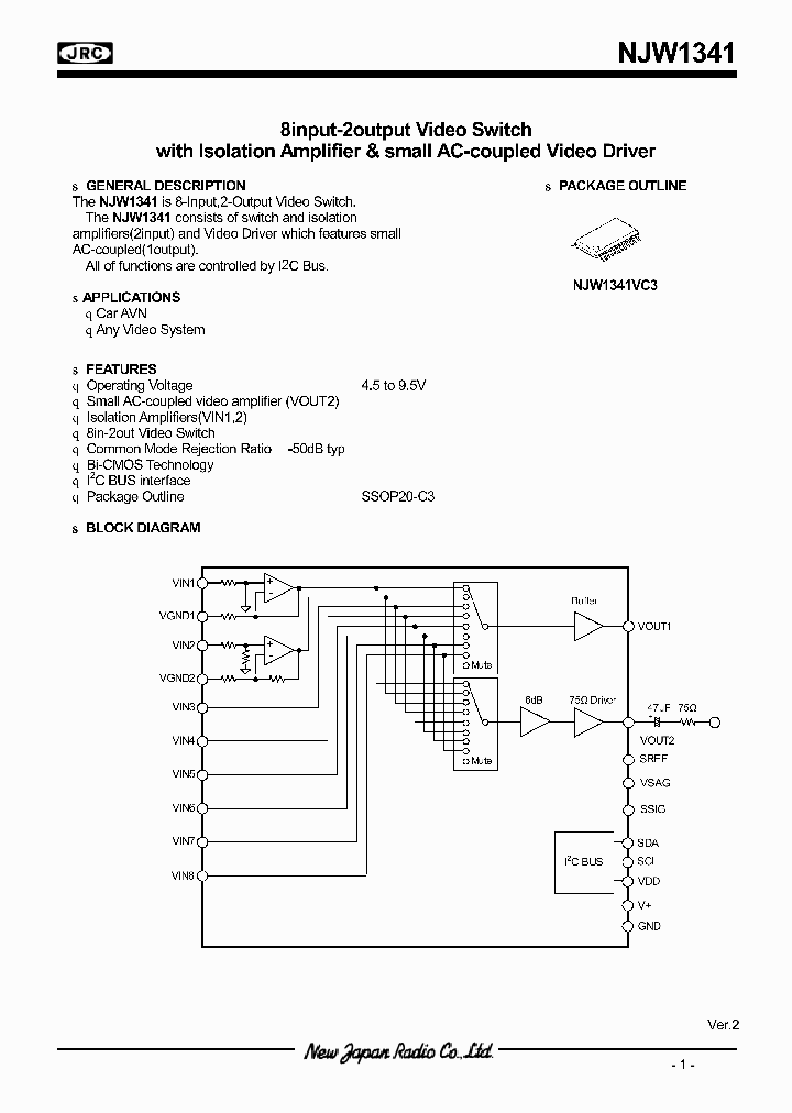 NJW1341_4640929.PDF Datasheet