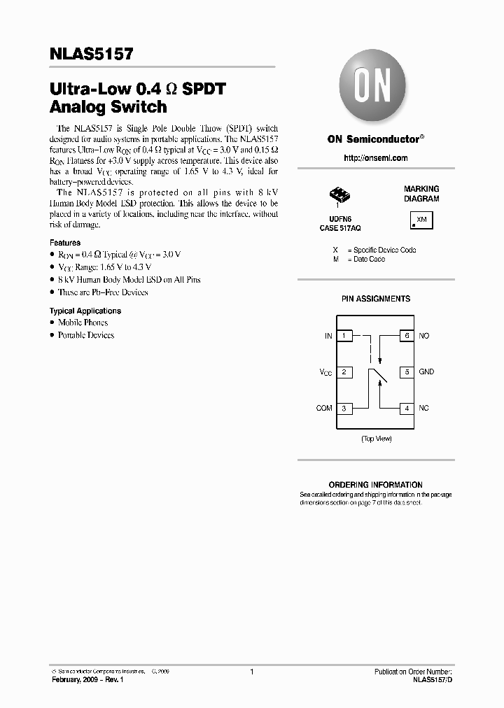 NLAS5157MUTCG_4847380.PDF Datasheet