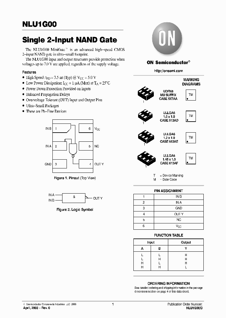 NLU1G00CMX1TCG_4590434.PDF Datasheet