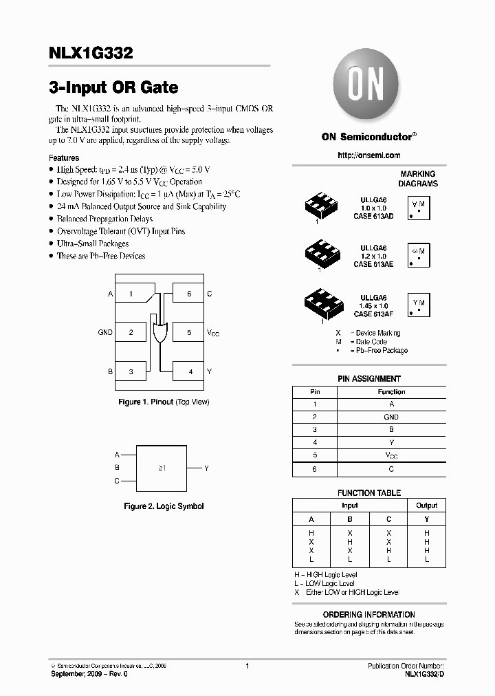 NLX1G332CMX1TCG_4590438.PDF Datasheet