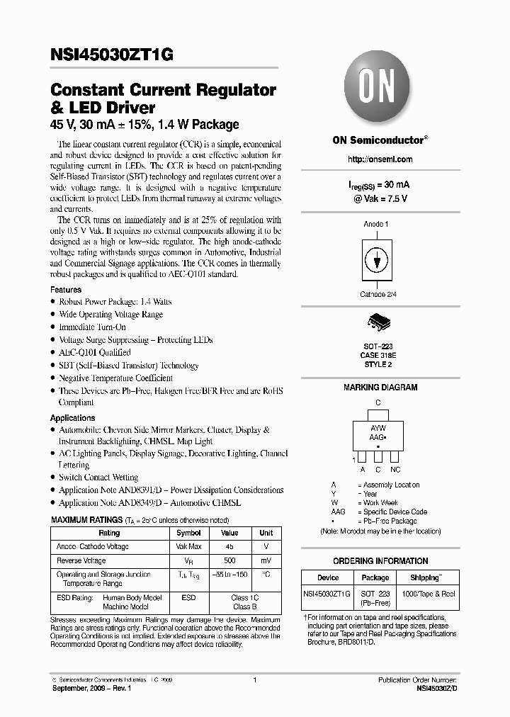 NSI45030ZT1G_4801243.PDF Datasheet