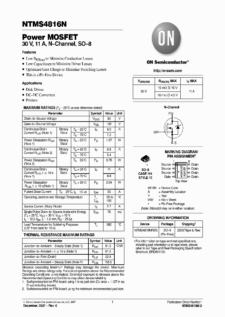 NTMS4816N_4772326.PDF Datasheet