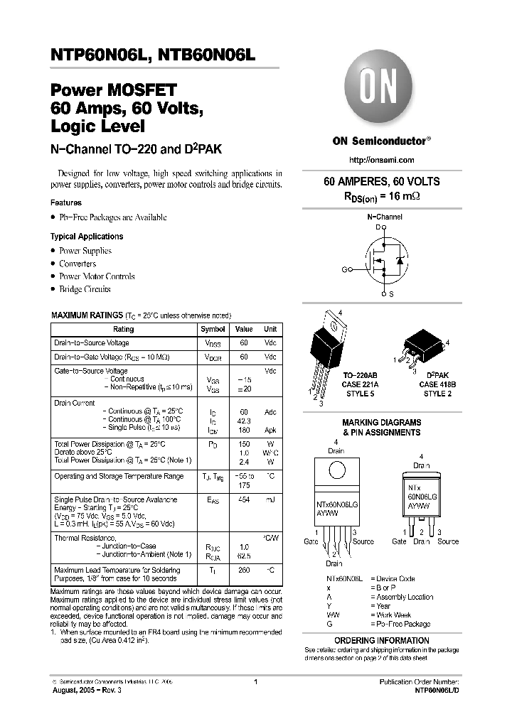 NTP60N06L_4776823.PDF Datasheet