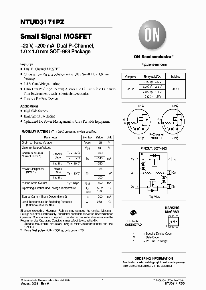 NTUD3171PZT5G_4633887.PDF Datasheet