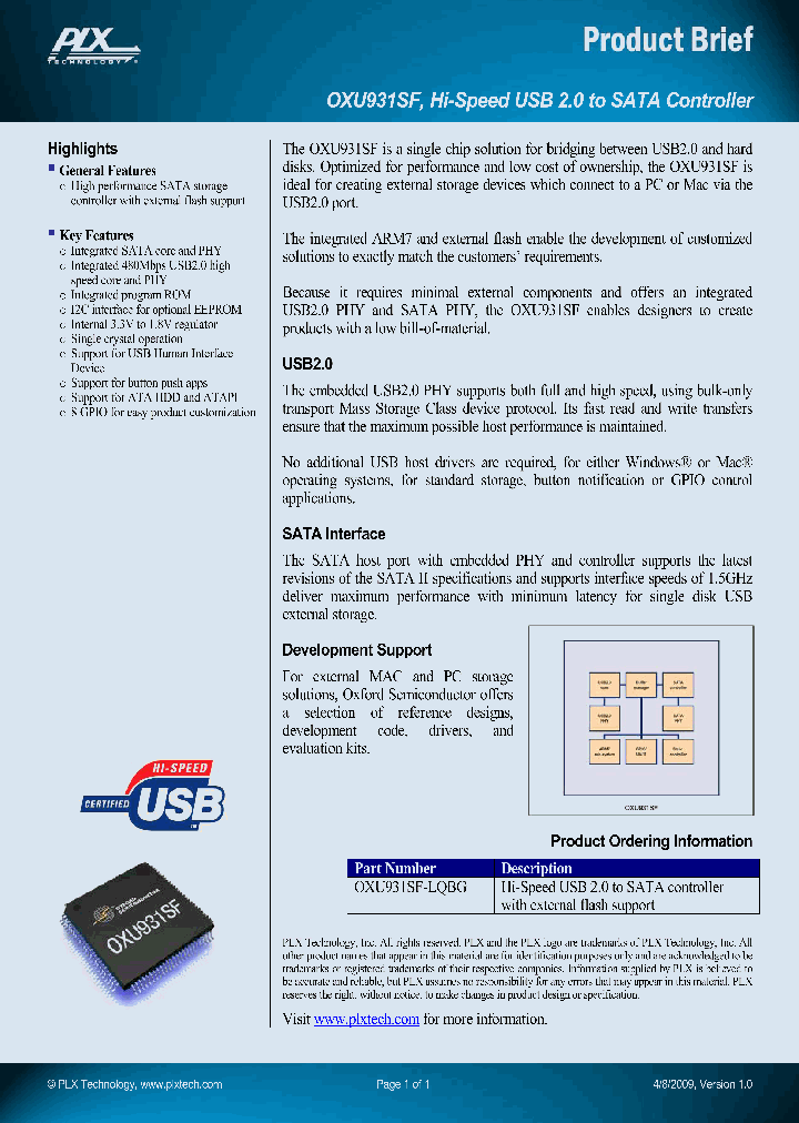 OXU931SF_4623117.PDF Datasheet