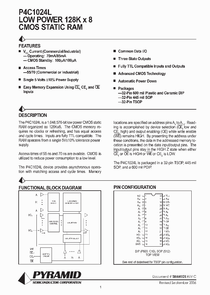 P4C1024L70CWC_4165593.PDF Datasheet