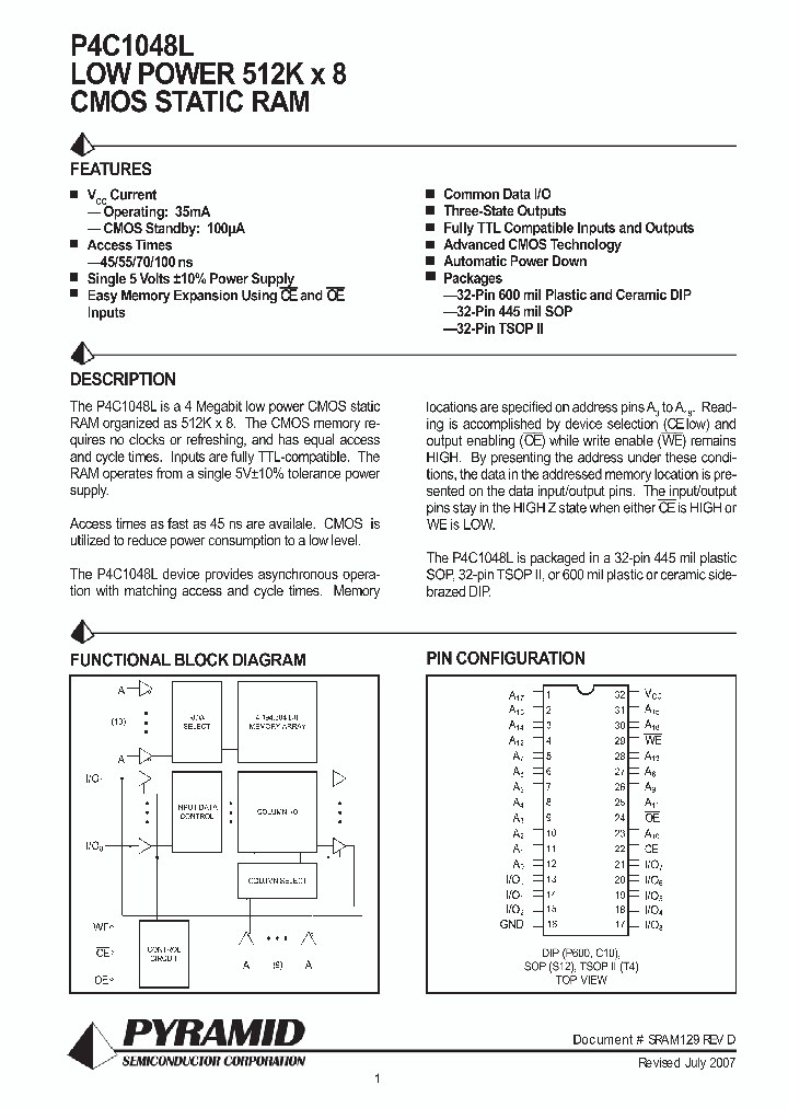 P4C1048L-45CWMB_4220407.PDF Datasheet