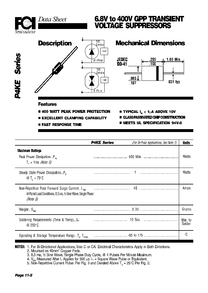 P4KE_4500452.PDF Datasheet