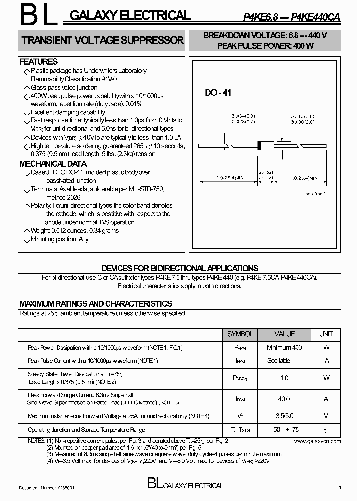 P4KE11_4436050.PDF Datasheet