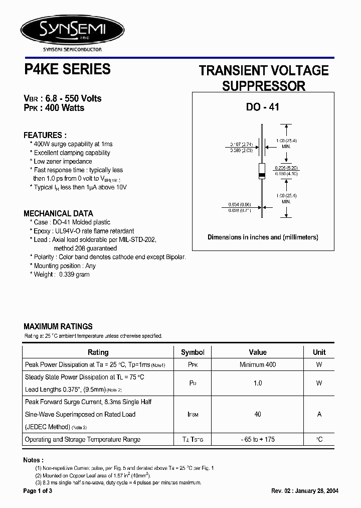P4KE550A_4462674.PDF Datasheet