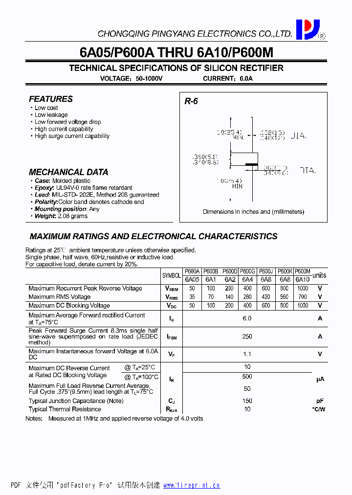 P600B-6A1_4546683.PDF Datasheet