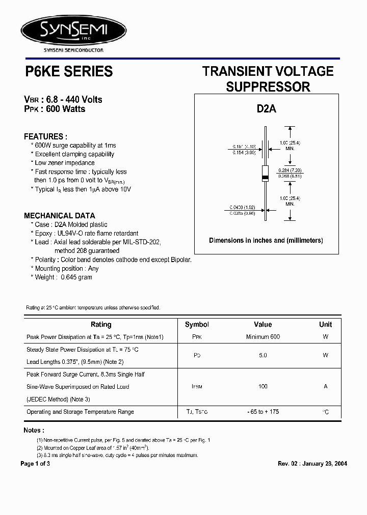 P6KE_4442505.PDF Datasheet