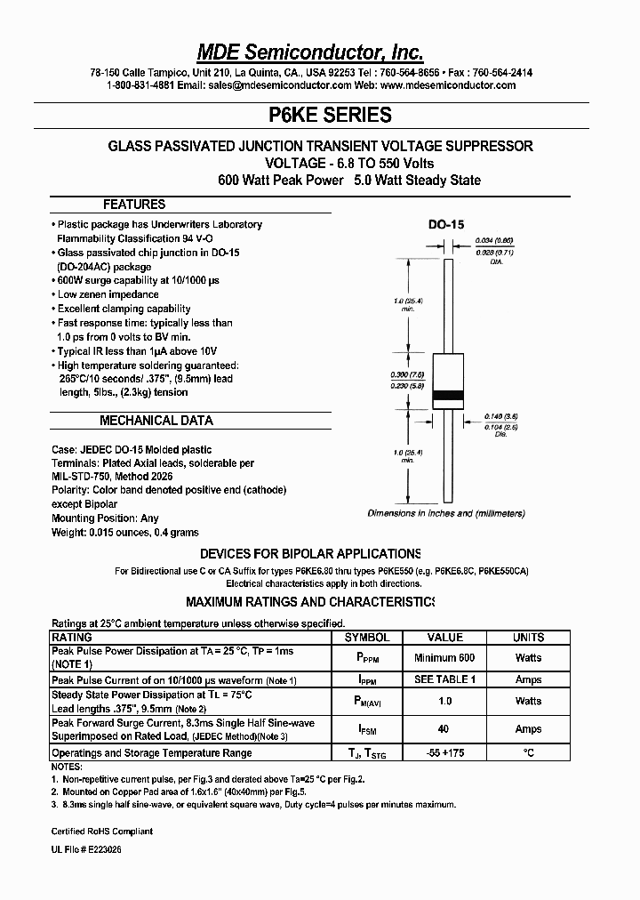 P6KE200CA_4343218.PDF Datasheet
