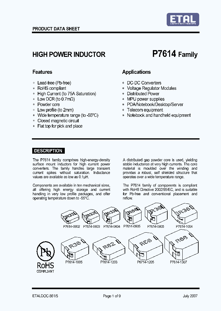 P7614-0605-100M_4470288.PDF Datasheet