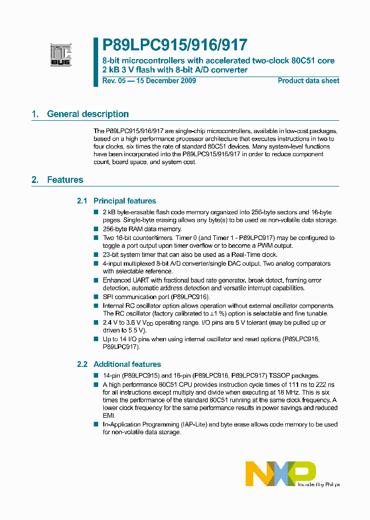 P89LPC917FDH_4610982.PDF Datasheet