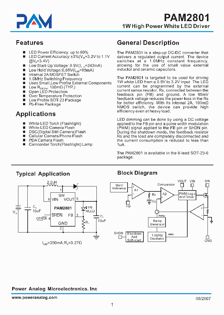 PAM2801VOUTAF095_4239051.PDF Datasheet