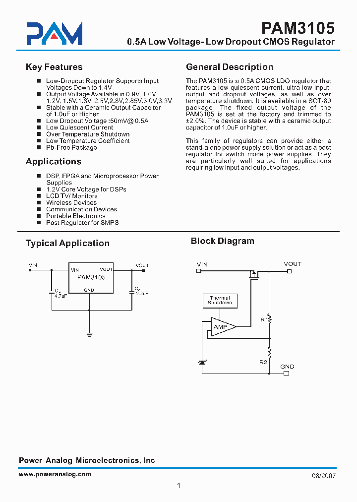 PAM3105VOUTCA090_4244735.PDF Datasheet