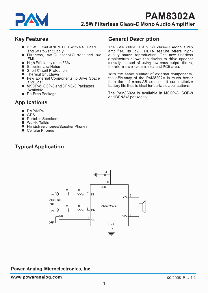 PAM8302AAYCR_4240057.PDF Datasheet